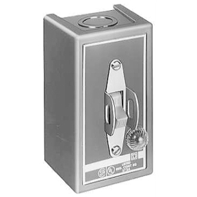 Schneider Electric Non-Reversing NEMA Manual Starter; 30A; 600VAC; 2-Pole; Toggle Operator; NEMA 1 Surface Mount; w/ Pilot Light